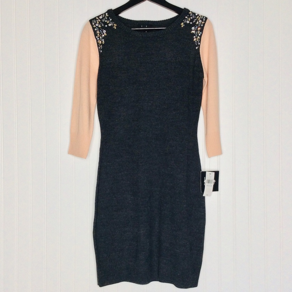 BY&BY NWT Sweater dress with studded shoulders. Item# 0083